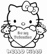 Coloring Valentine Pages Valentines Kitty Hello Printable Kids Sheets Color Print Card Sheet Printables Cards Cat Clip Wallpapers Happy Library sketch template