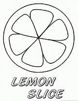 Lemon Coloring Pages Slice Drawing Getdrawings Fruit sketch template