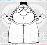 Shrugging Sheikh Careless Chubby Illustration Royalty Clipart Vector Cory Thoman sketch template