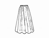 Skirt Coloring Long Template sketch template