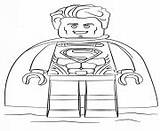 Superman Coloring Lego Pages Printable Book sketch template
