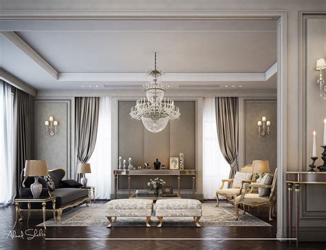 neo classic living room  behance