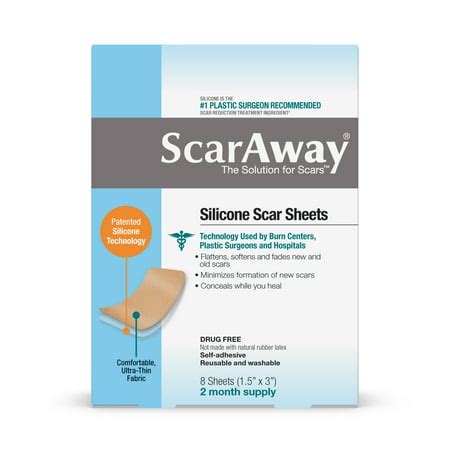 scaraway silicone scar sheets  sheets  month supply walmartcom