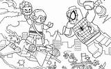 Lego Coloring Pages Spiderman Avengers Marvel Superheroes Sheets Colouring Spider Man Printable Fury Nick Rocks Goblin Print Superhero Green Color sketch template