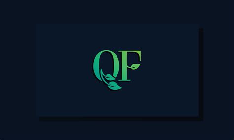 logotipo de qf inicial de estilo de hoja minima  vector en vecteezy