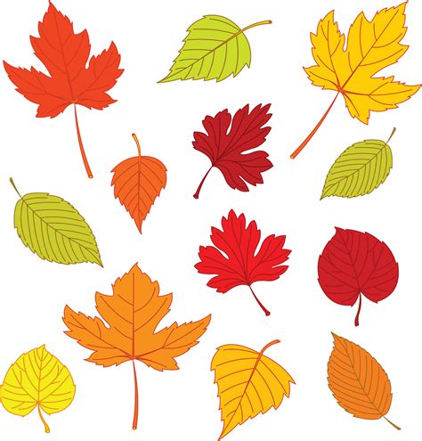 colored leaves printable