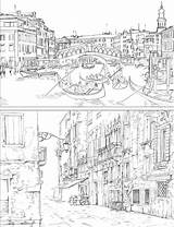 Adults Erwachsene Venice sketch template