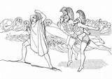 Odysseus Colorare Ulisse Unterwelt Odisea Infierno Inferno Malvorlage Underworld Onderwereld Ausmalbilder Edupics Disegni Educima sketch template
