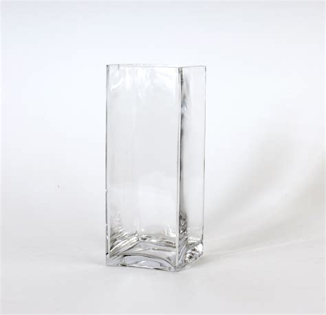 Glow The Event Store Tall Square Vase Clear Glass 4 X 10 Glow
