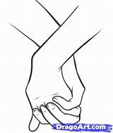 Holding Hands Draw Drawing Cartoon Couples Step Hand Easy Girl Boy People Drawings Sketch Man Couple Clipart Anime Cliparts Cute sketch template