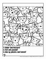 Puzzle Coloring sketch template