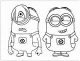Minions Coloring Pages Minion Printable Print Getcoloringpages Despicable sketch template