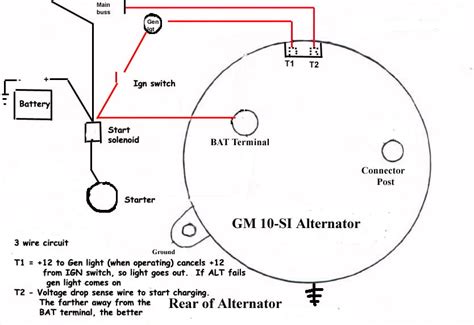 wiring diagram   wire alternator