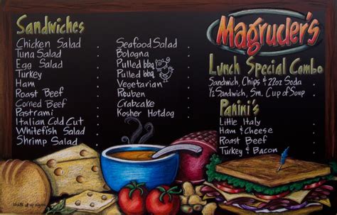 chalkboard menu artist best menu template design