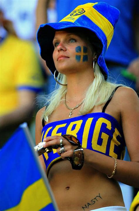 Hot Soccer Fans Sweden Football Féminin Lionel Messi Supportrice