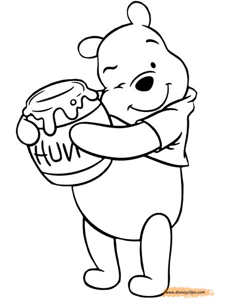 winnie  pooh honey coloring pages disneyclipscom