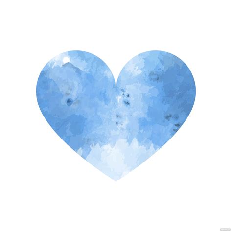 watercolor blue heart clipart eps illustrator jpg png svg
