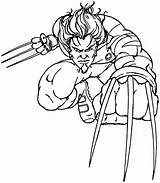 Coloring Claws Wolverine Men 48kb 568px Xmen sketch template
