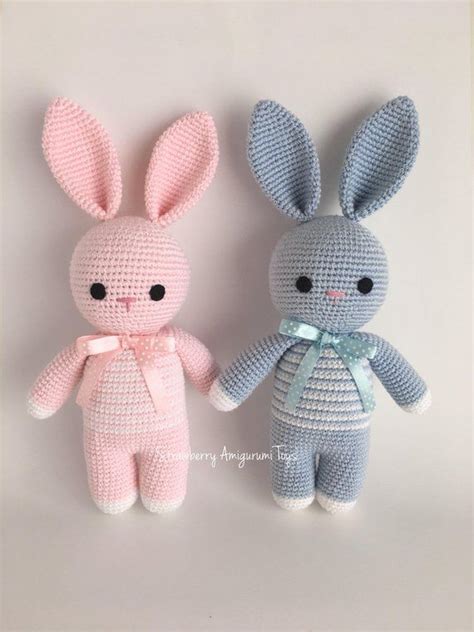crochet amigurumi sleeping mate bunny free shipping only the blue one