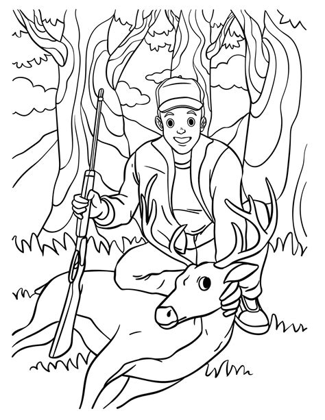 printable hunting coloring pages