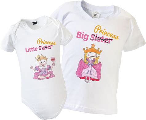 Big Sister Little Sister Matching Outfits With Princess Design 5 6
