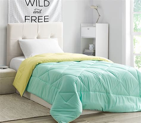 essential reversible dorm comforter yucca green limelight