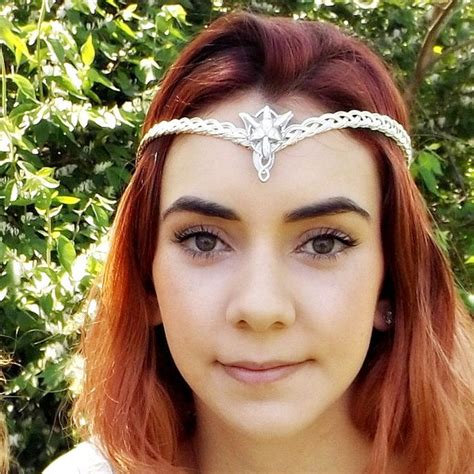 Evenstar Arwen Elven Circlet Tiara Headdress Celtic Weave Circlet