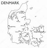 Denmark Map Vector Stock Illustration Preview Depositphotos sketch template
