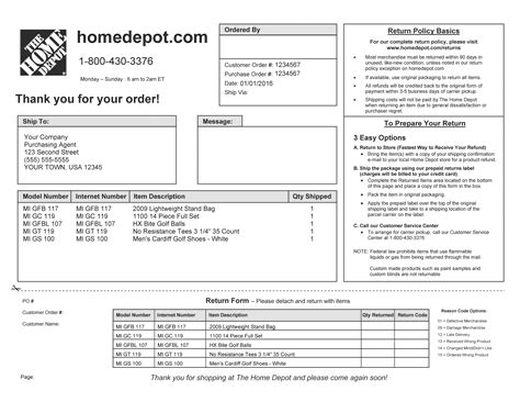 home depot receipt template receipt templates home depot receipt