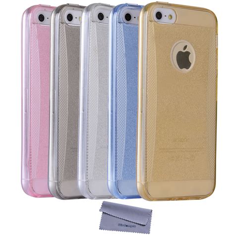 Buy Iphone Se 5s 5 Case Wisdompro® 5 Pack Glitter Jelly Color Soft Tpu