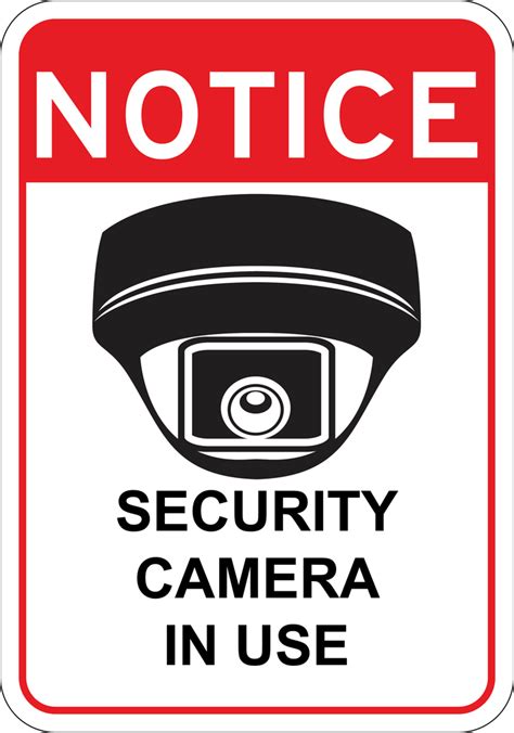 printable surveillance camera signs  printable templates