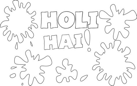 happy holi coloring printable page  kids