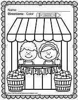 Coloring Pages Color Fun Fern Apple Classroom Printable Smith Printables Themed Preview Freebies Seasonal Fall Apples Days Autumn Market Backtoschool sketch template