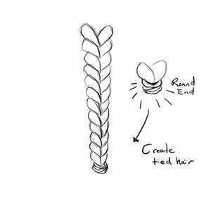 collection  easy braid drawing high quality  cliparts