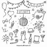 Doodle Party Auswählen Pinnwand sketch template