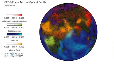 geos chem chemical transport model aerosol visualization youtube