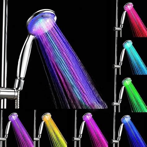 ninth world brand bathroom showerheads led multicolor  colors water glow light shower head