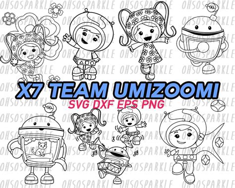 team umizoomi svg png eps dxf cut files decal stencil
