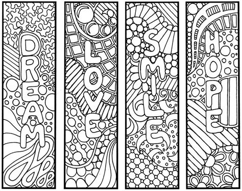 coloring bookmarks coloring pages  printable bookmarks
