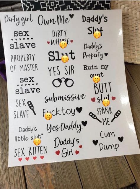 Daddy Temporary Tattoos Sex Kinky Sexy Striptease Strip Etsy