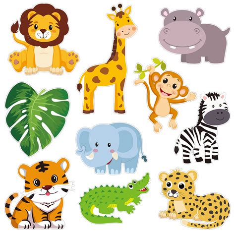 buy  pieces jungle animal cutouts safari jungle cut outs  bulletin