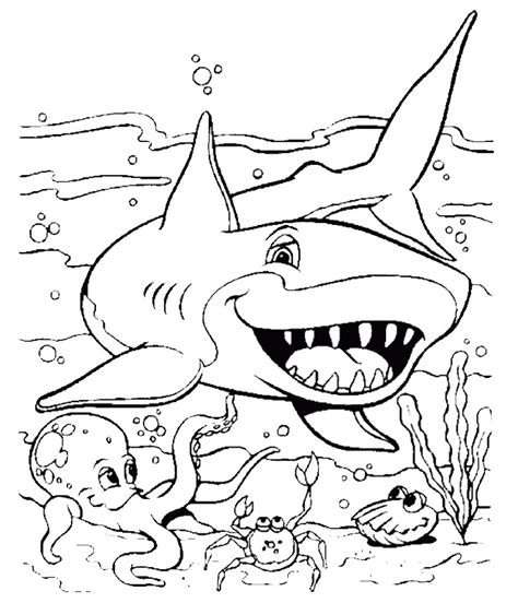 shark coloring page printable