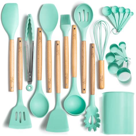 sixty home odorless  pc silicone cooking utensils set