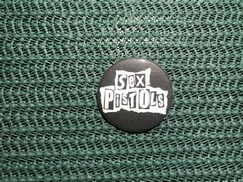 sex pistols punk rock band logo pin back button or magnet etsy