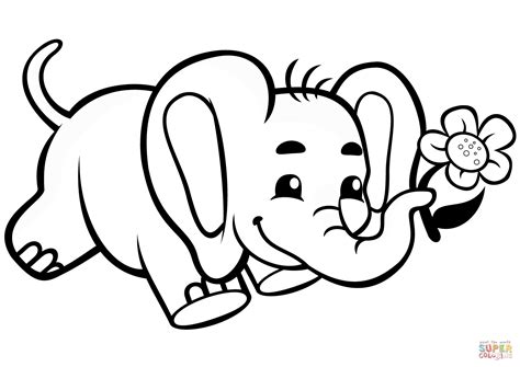 ideas  baby elephant coloring page home family
