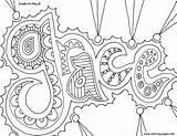 Coloring Word Pages Grace Printable Print Color sketch template