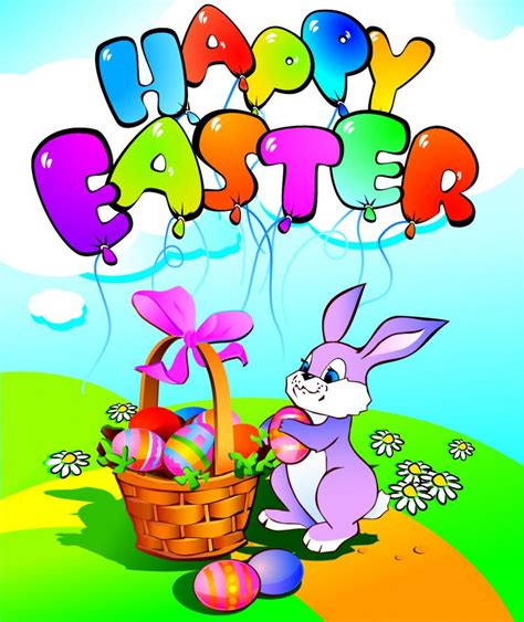 easter cartoon elements   eps   vector