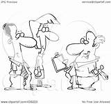 Instructions Giving Boss Cartoon Employees Illustration His Clip Outline Royalty Toonaday Rf Ron Leishman Clipart Regarding Notes sketch template