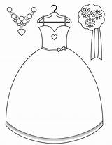 Dress Coloring Pages Bridesmaid Accessories Wedding Printable Kids Weddings Printables Print Bride Groom sketch template