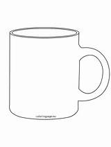 Mug Template Coffee Printable Cup Templates Coloring Drawing Hot Mugs Chocolate Color Kids Patterns Coloringpage Eu Applique Pages Clipart Colouring sketch template